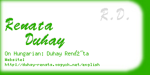 renata duhay business card